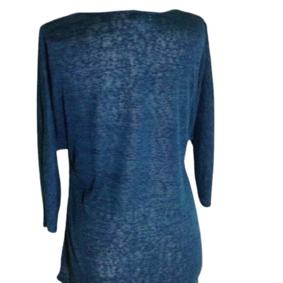 ONE WORLD Cross Stitch Look Patterned Top Small - Picture 3 of 6